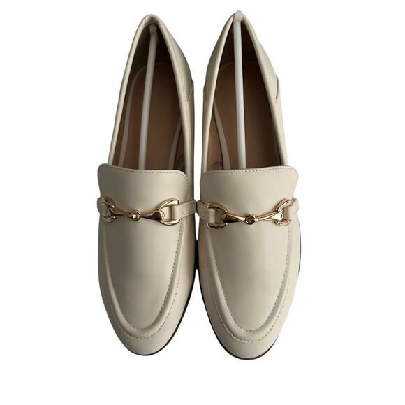 NIB Ann Taylor LOFT Classic Horsebit Ivory Missy Loafers Style #597359 size 8 - Picture 4 of 10